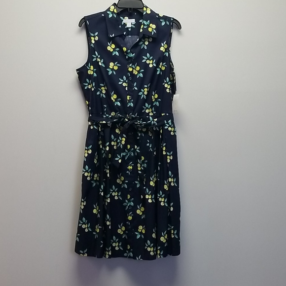 Charter Club Dresses & Skirts - Charter Club Navy with yellow Lemons A-line Dress